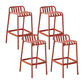 Plastic Armless Bar Stool Modern Style Low Back Bar Stools for Living Room