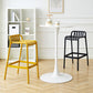 Plastic Armless Bar Stool Modern Style Low Back Bar Stools for Living Room
