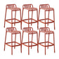 Plastic Armless Bar Stool Modern Style Low Back Bar Stools for Living Room