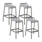 Plastic Armless Bar Stool Modern Style Low Back Bar Stools for Living Room