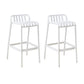 Plastic Armless Bar Stool Modern Style Low Back Bar Stools for Living Room