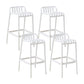 Plastic Armless Bar Stool Modern Style Low Back Bar Stools for Living Room