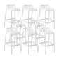 Plastic Armless Bar Stool Modern Style Low Back Bar Stools for Living Room