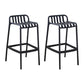Plastic Armless Bar Stool Modern Style Low Back Bar Stools for Living Room