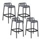 Plastic Armless Bar Stool Modern Style Low Back Bar Stools for Living Room