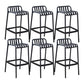 Plastic Armless Bar Stool Modern Style Low Back Bar Stools for Living Room