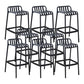 Plastic Armless Bar Stool Modern Style Low Back Bar Stools for Living Room