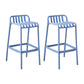 Plastic Armless Bar Stool Modern Style Low Back Bar Stools for Living Room