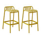 Plastic Armless Bar Stool Modern Style Low Back Bar Stools for Living Room