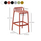 Plastic Armless Bar Stool Modern Style Low Back Bar Stools for Living Room