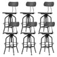Industrial Metal Bar Stools Swivel Adjustable Height Bar Stool with Footrest Black 6 Piece Set Clearhalo 'Bar Furniture' 'Bar Stools' 'bar_stools' 'furn' 'furn_bar_stools' 'Furniture' 'Kitchen & Dining Furniture' 7421906