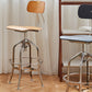 Industrial Metal Bar Stools Swivel Adjustable Height Bar Stool with Footrest Clearhalo 'Bar Furniture' 'Bar Stools' 'bar_stools' 'furn' 'furn_bar_stools' 'Furniture' 'Kitchen & Dining Furniture' 7421907