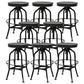 Industrial Metal Bar Stools Swivel Adjustable Height Bar Stool with Footrest Matte Black 8 Piece Set Clearhalo 'Bar Furniture' 'Bar Stools' 'bar_stools' 'furn' 'furn_bar_stools' 'Furniture' 'Kitchen & Dining Furniture' 7421918