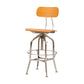 Industrial Metal Bar Stools Swivel Adjustable Height Bar Stool with Footrest Brown 1 Piece Clearhalo 'Bar Furniture' 'Bar Stools' 'bar_stools' 'furn' 'furn_bar_stools' 'Furniture' 'Kitchen & Dining Furniture' 7421921