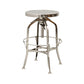 Industrial Metal Bar Stools Swivel Adjustable Height Bar Stool with Footrest Chrome 1 Piece Clearhalo 'Bar Furniture' 'Bar Stools' 'bar_stools' 'furn' 'furn_bar_stools' 'Furniture' 'Kitchen & Dining Furniture' 7421926