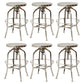 Industrial Metal Bar Stools Swivel Adjustable Height Bar Stool with Footrest Chrome 6 Piece Set Clearhalo 'Bar Furniture' 'Bar Stools' 'bar_stools' 'furn' 'furn_bar_stools' 'Furniture' 'Kitchen & Dining Furniture' 7421929