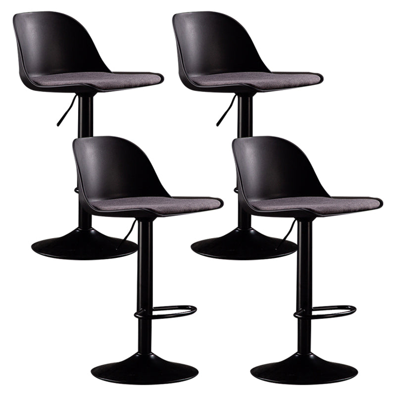 Sgabelli da bar in tessuto industriale sgabello da bar ad altezza regolabile girevole con poggiapiedi