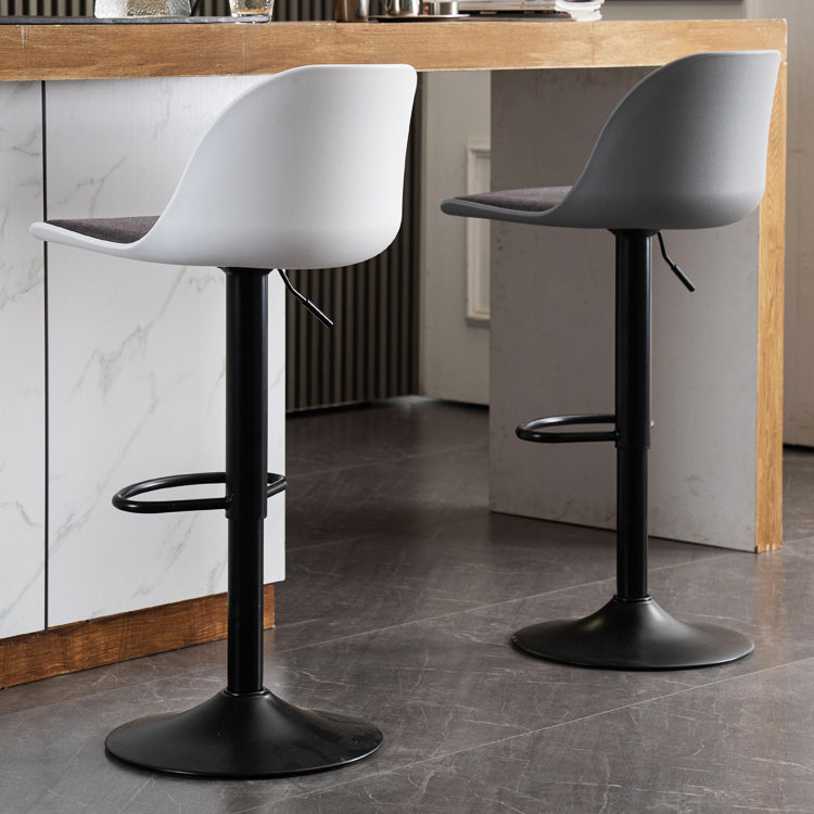 Sgabelli da bar in tessuto industriale sgabello da bar ad altezza regolabile girevole con poggiapiedi