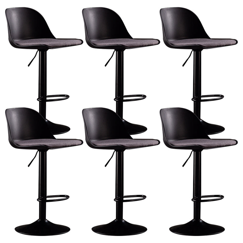 Sgabelli da bar in tessuto industriale sgabello da bar ad altezza regolabile girevole con poggiapiedi