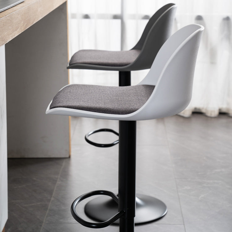 Sgabelli da bar in tessuto industriale sgabello da bar ad altezza regolabile girevole con poggiapiedi