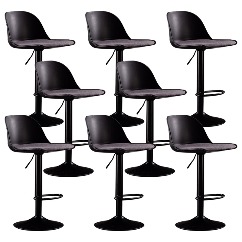 Sgabelli da bar in tessuto industriale sgabello da bar ad altezza regolabile girevole con poggiapiedi