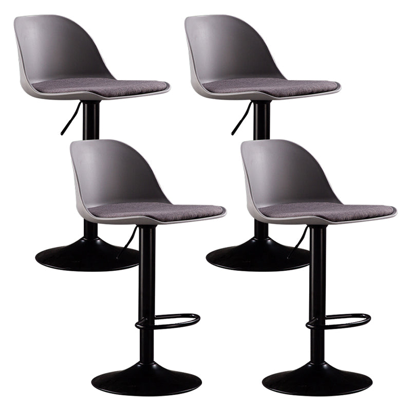 Sgabelli da bar in tessuto industriale sgabello da bar ad altezza regolabile girevole con poggiapiedi