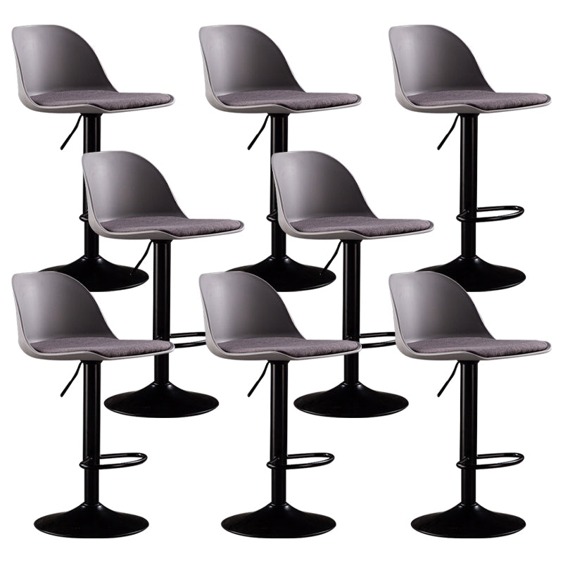 Sgabelli da bar in tessuto industriale sgabello da bar ad altezza regolabile girevole con poggiapiedi