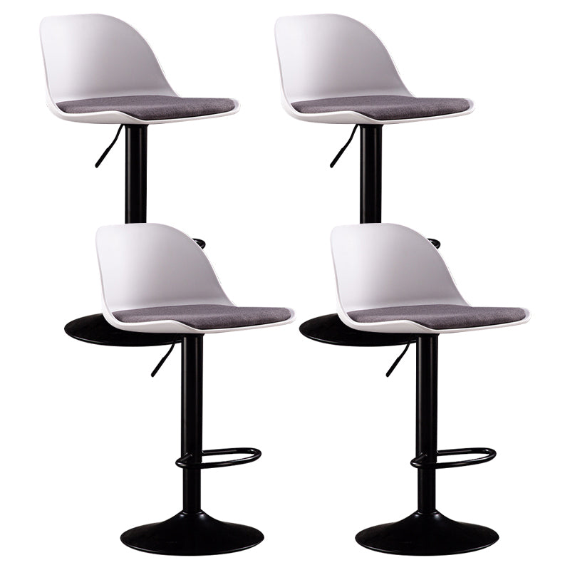 Sgabelli da bar in tessuto industriale sgabello da bar ad altezza regolabile girevole con poggiapiedi