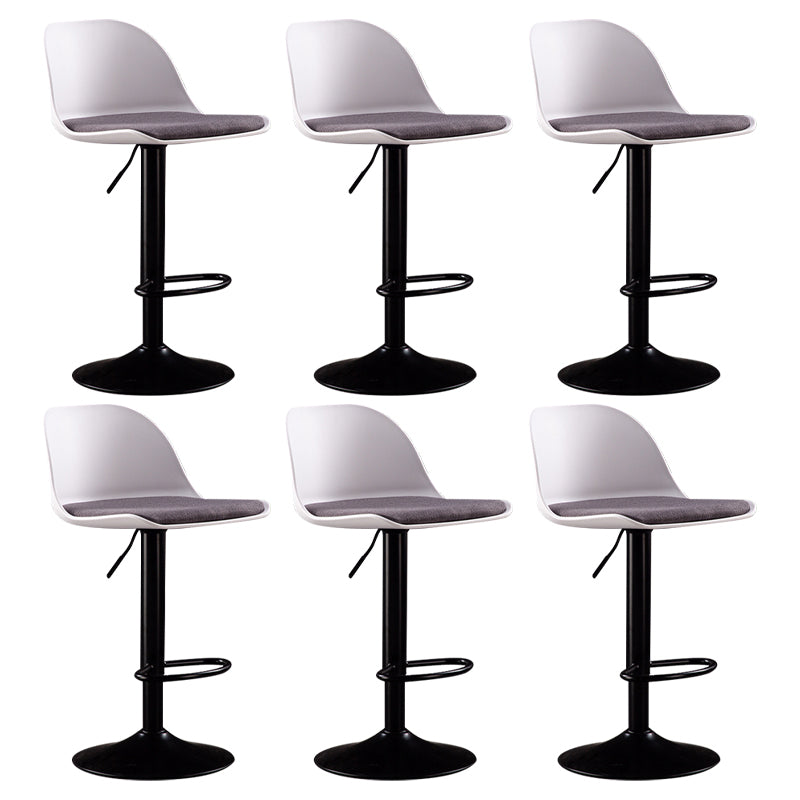 Sgabelli da bar in tessuto industriale sgabello da bar ad altezza regolabile girevole con poggiapiedi