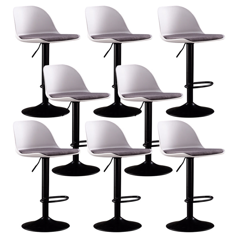 Sgabelli da bar in tessuto industriale sgabello da bar ad altezza regolabile girevole con poggiapiedi