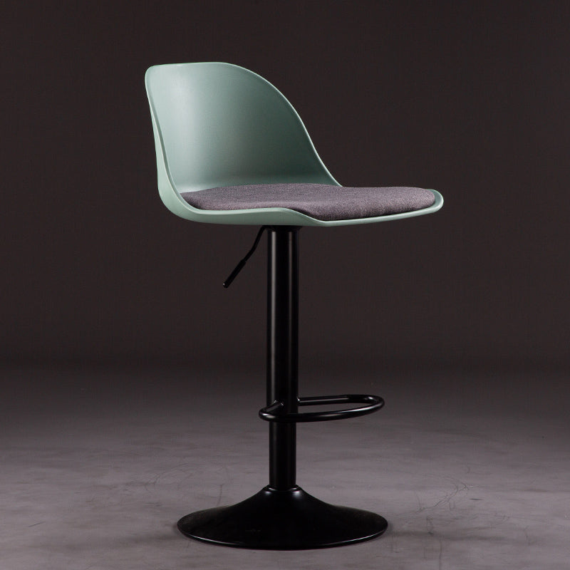 Sgabelli da bar in tessuto industriale sgabello da bar ad altezza regolabile girevole con poggiapiedi