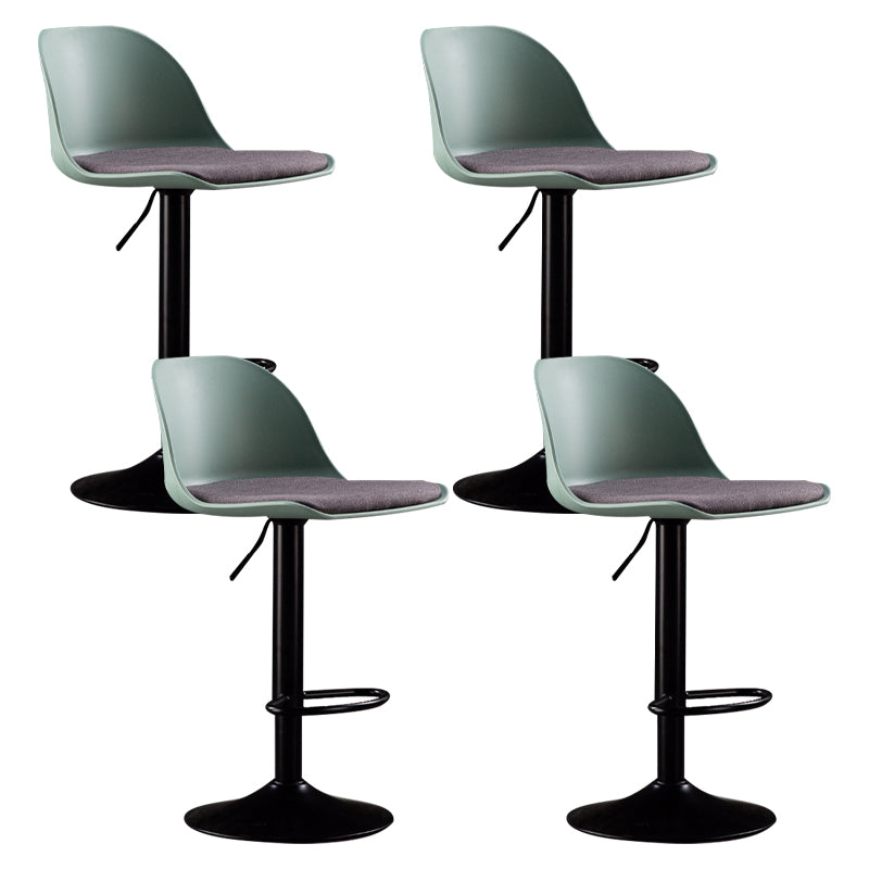 Sgabelli da bar in tessuto industriale sgabello da bar ad altezza regolabile girevole con poggiapiedi