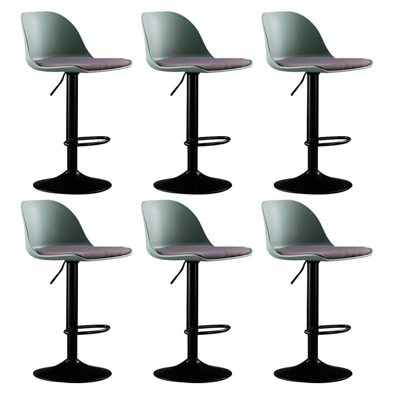 Sgabelli da bar in tessuto industriale sgabello da bar ad altezza regolabile girevole con poggiapiedi