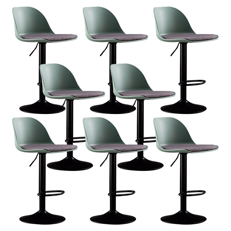 Sgabelli da bar in tessuto industriale sgabello da bar ad altezza regolabile girevole con poggiapiedi