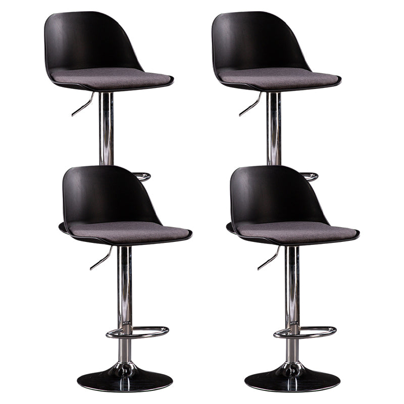 Sgabelli da bar in tessuto industriale sgabello da bar ad altezza regolabile girevole con poggiapiedi