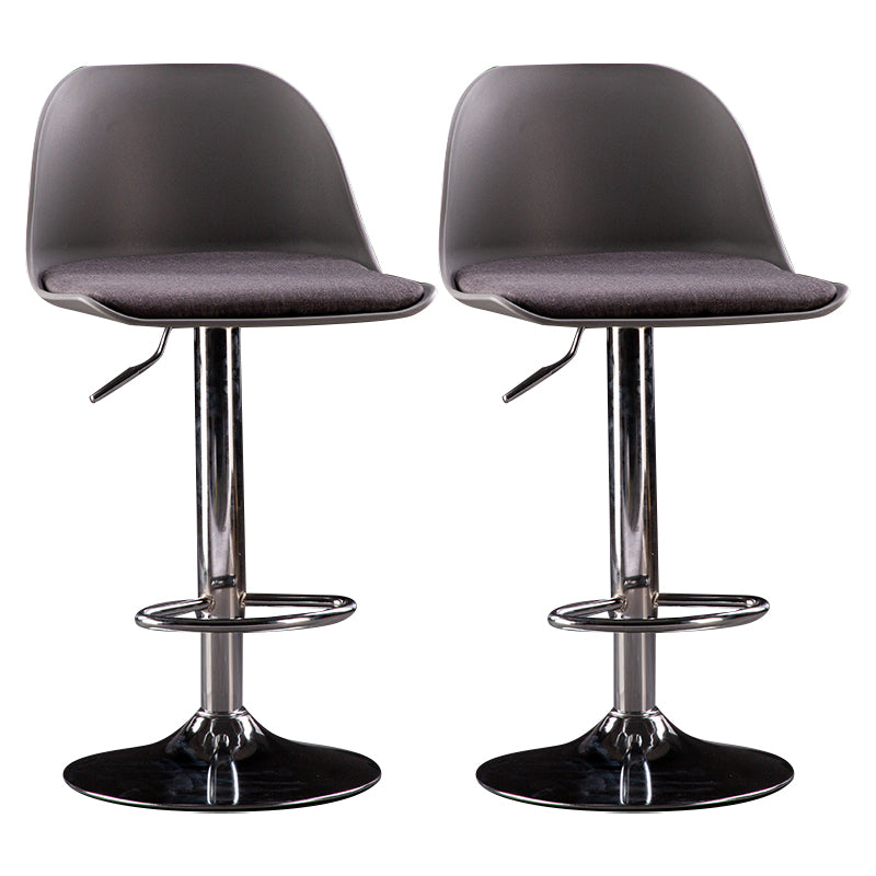 Sgabelli da bar in tessuto industriale sgabello da bar ad altezza regolabile girevole con poggiapiedi