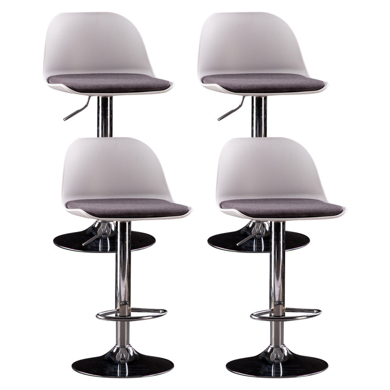 Sgabelli da bar in tessuto industriale sgabello da bar ad altezza regolabile girevole con poggiapiedi