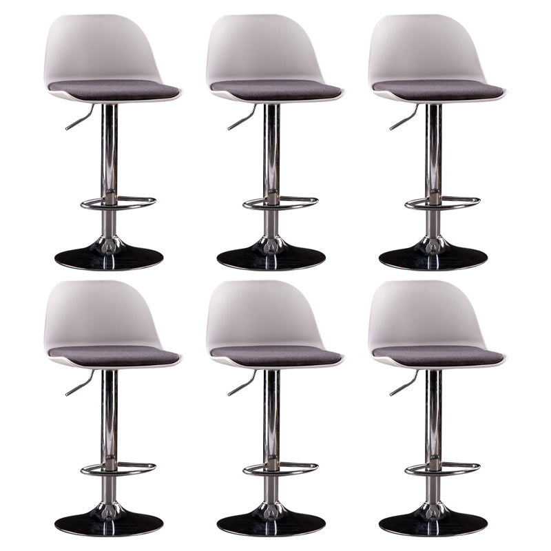 Sgabelli da bar in tessuto industriale sgabello da bar ad altezza regolabile girevole con poggiapiedi