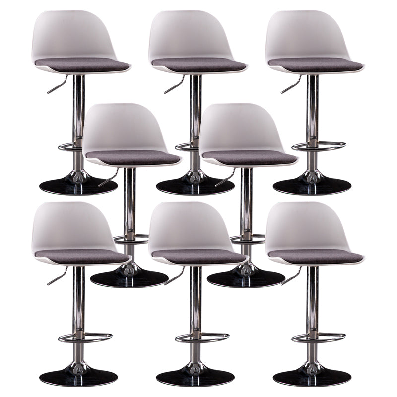 Sgabelli da bar in tessuto industriale sgabello da bar ad altezza regolabile girevole con poggiapiedi