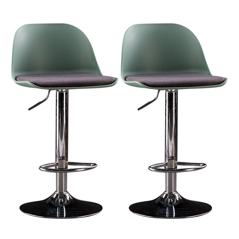 Sgabelli da bar in tessuto industriale sgabello da bar ad altezza regolabile girevole con poggiapiedi