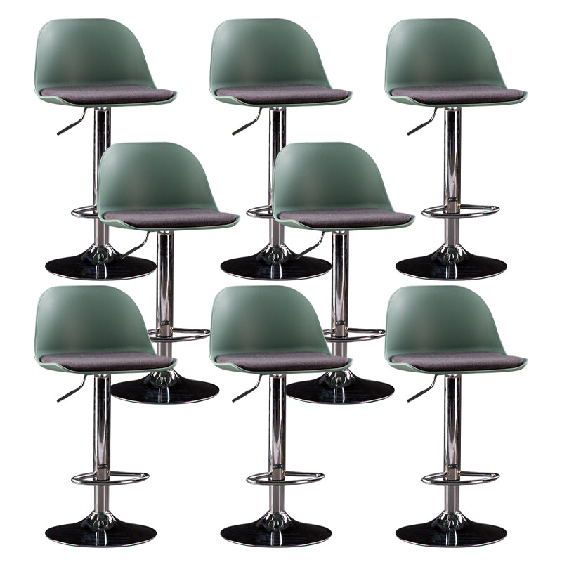 Sgabelli da bar in tessuto industriale sgabello da bar ad altezza regolabile girevole con poggiapiedi