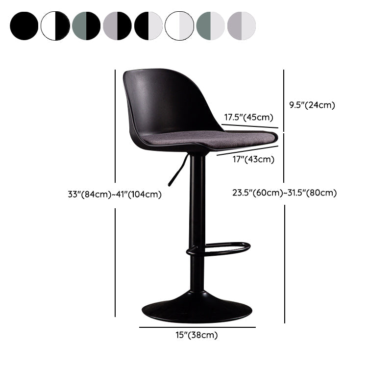 Sgabelli da bar in tessuto industriale sgabello da bar ad altezza regolabile girevole con poggiapiedi