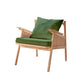 Scandinavian Solid Wood Accent Armchair with Pillow Back and 4 Legs
