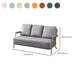 25.59" Wide Faux Leather Metal Frame Sofa 3 Seater Sofa for Living Room Clearhalo 'furn' 'furn_sofas' 'Furniture' 'Living Room Furniture' 'Sofa' 'sofas' 7422188