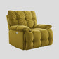 Contemporary Standard Recliner Solid Color Indoor Swivel Rocker Reclining Flannel Yellow Clearhalo 'Chairs & Seating' 'furn' 'furn_recliners' 'Furniture' 'Living Room Furniture' 'Recliners' 7422194