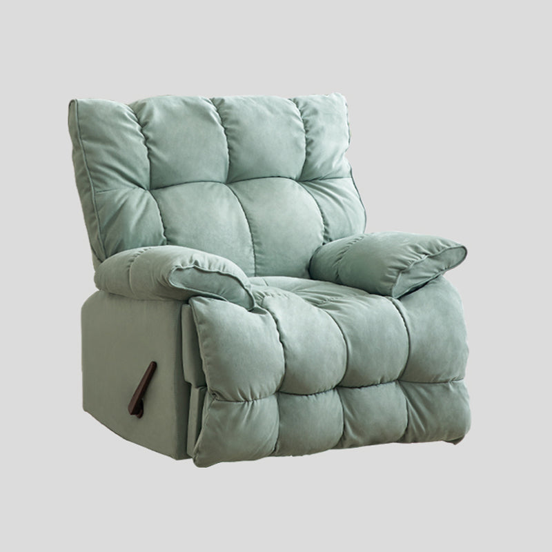 Contemporary Standard Recliner Solid Color Indoor Swivel Rocker Reclining Velvet Green Clearhalo 'Chairs & Seating' 'furn' 'furn_recliners' 'Furniture' 'Living Room Furniture' 'Recliners' 7422200