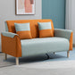 25.59" Wide Faux Leather Loveseat Scandinavian Flared Arm Sofa Mint-Orange Clearhalo 'furn' 'furn_sofas' 'Furniture' 'Living Room Furniture' 'Sofa' 'sofas' 7422208