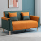 25.59" Wide Faux Leather Loveseat Scandinavian Flared Arm Sofa Green Orange Clearhalo 'furn' 'furn_sofas' 'Furniture' 'Living Room Furniture' 'Sofa' 'sofas' 7422210
