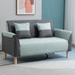 25.59" Wide Faux Leather Loveseat Scandinavian Flared Arm Sofa Mint-Gray Clearhalo 'furn' 'furn_sofas' 'Furniture' 'Living Room Furniture' 'Sofa' 'sofas' 7422212