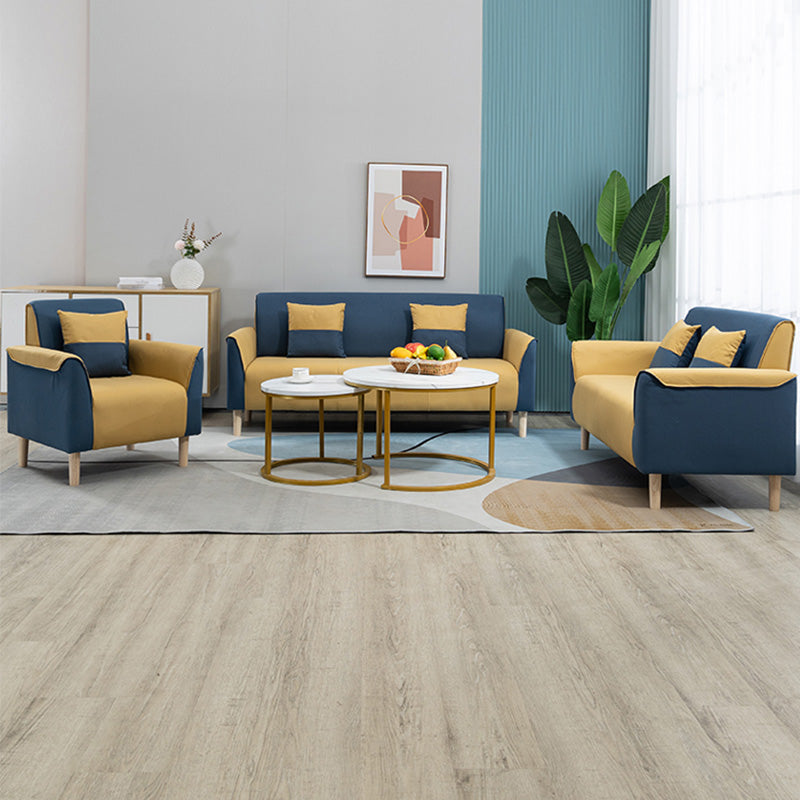 25.59" Wide Faux Leather Loveseat Scandinavian Flared Arm Sofa Clearhalo 'furn' 'furn_sofas' 'Furniture' 'Living Room Furniture' 'Sofa' 'sofas' 7422213